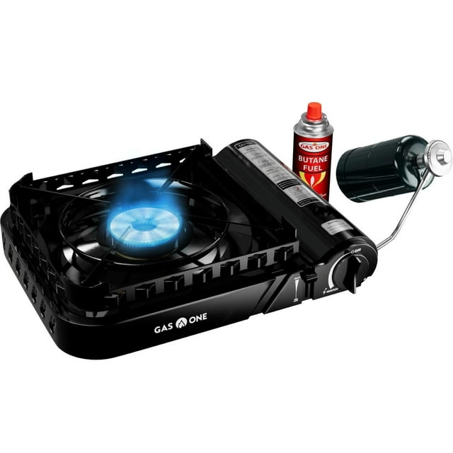 Estufa portátil Gas One GS-3900PB de 15.000 BTU de combustible dual