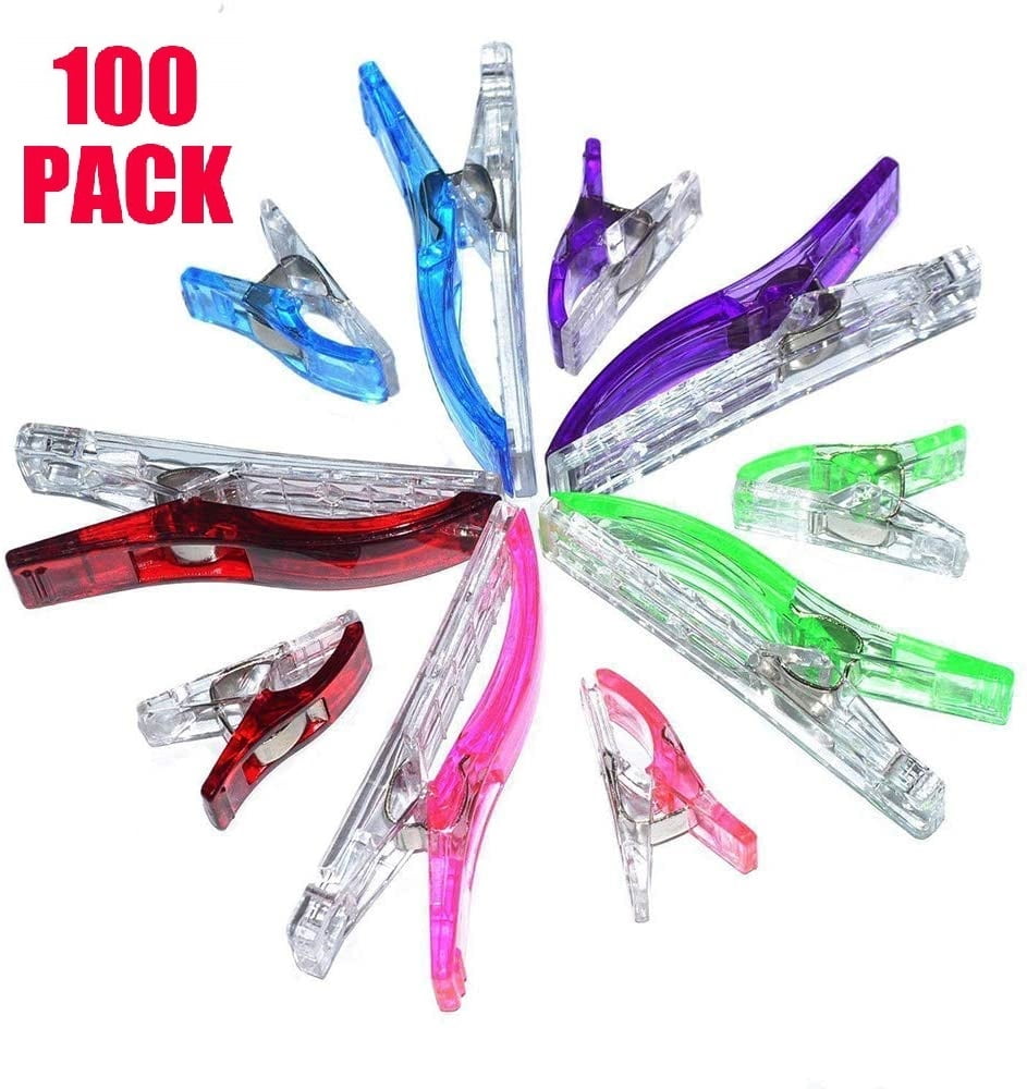 Multipurpose Sewing Quilting Clips Perfect Multipurpose for Sewing Binding,Crafts,Fabric,Paper Work and Hanging Little Things Sewing Clips(100pcs)
