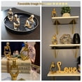 thumbnail image 3 of Gold Decor Thinker Estatua Escultura de Arte Abstracto, Juego de 3 Figuras Coleccionables de Resina Dorada para la decoración del Estante de la Oficina de la Sala de Estar del hogar,11 Feliz Sencillez, 3 of 5