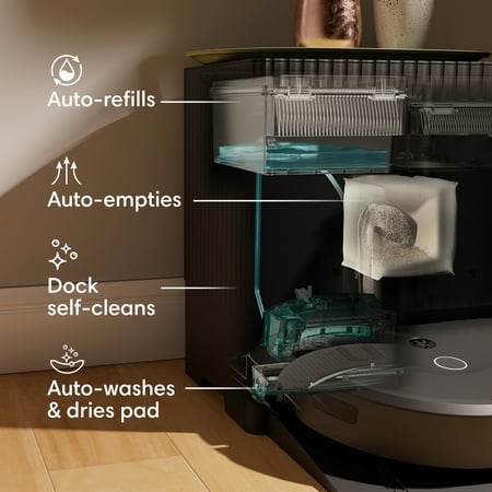 iRobot Roomba Combo 10 Max Robot Vacuum and Mop + AutoWash Dock (X085020) - Black