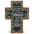 thumbnail image 1 of Grace This Place Cross Brown 7 inch Resin Stone Decorative Tabletop Figurine, 1 of 3