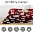 thumbnail image 3 of Janpanese Red Cherry Blossom Blanket, 60" x 80" Lightweight Soft Floral Throw, Gifts for Women, 3 of 8
