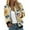 Gold, variant on Women's Floral Print Bomber Jacket Stylish Sunflower Pattern Zip-Up Lightweight Casual Outerwear