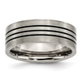 thumbnail image 1 of Titanium Black 8mm Ring Man Wedding  For Dad Mens  For Him, 1 of 11