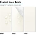 thumbnail image 4 of Hiasan Ivory Tablecloth for Rectangle Tables - Waterproof and Spillproof Washable Fabric Table Cloth for Dining Room Kitchen Party, 60 x 102 Inch, 4 of 7