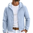 thumbnail image 3 of Danhjin Men's Sun Protection Jackets Hooded Long Sleeve Outerwear Fishing Hiking Lightweight Full Zipper Jackets, 3 of 8