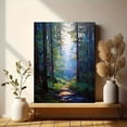 thumbnail image 6 of Misty Forest Creek Oil Painting Canvas Wall Art for Living Room Bedroom Office Den Cabin Retreat, 6 of 8