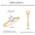 thumbnail image 6 of Rosec Jewels Lab Created Diamond Solitaire Ring (7mm, Ef-Vs Quality) - 1 Carat Diamond Circle Ring - with Jewelry Box, 10K Yellow Gold, US 8.00, 6 of 9