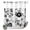 AbstractZF1539, variant on No Hook Shower Curtain with Built-in Rings - Vintage Black Floral Washable Waterproof Fabric Bathroom Curtains for Hotel,Rentals, 60 X 72 Inch Long , Abstract Flower Blooms