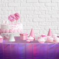 thumbnail image 3 of WWS-2PCS Purple Iridescence Table Cloth Purple Table Cloth Plastic Table Coths Rectangular Tablecloths Disposable Tablecloth Holographic Foil Table Cloth for Mermaid Birthday Wedding Purple Party, 3 of 4