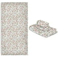 thumbnail image 7 of Dreamtimes 3 PCS Towel Free Style Pink Flowers Cotton Bath Towel Set (1 Bath Towel, 1 Hand Towel, 1 Washcloth) for Bathroom, Super Soft and Quick Dry Towels, 7 of 7