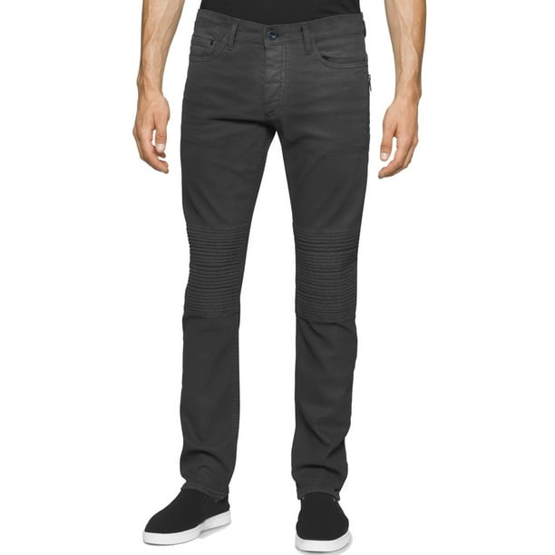 Calvin Klein NEW Black Mens Size 32X32 SlimFit Ripped Grey Washed
