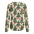 thumbnail image 7 of AOOCHASLIY Fall Winter Christmas Sweatshirt Women Merry and Bright Christmas Long Sleeves Round Neck T-Shirt Funny Xmas Lights New Blouse Holiday Tops, 7 of 7
