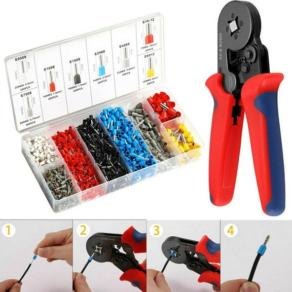 SSKFHGI Ferrule Crimping Tool Kit Wire Terminals Crimping Tool TerminalsS PCS 800