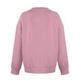 thumbnail image 4 of DondPO Hoodless Hoodies for Women Women's Sports Long Sleeve Sweatshirt Basic V Neck Solid Color Pullover Casual Top Hoodless Sweatshirt Womens Womens Sweatshirts No Hood Pink, 4 of 4