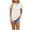 White, variant on Kaemgyyd Spring Tops for Women 2025 Scoop Neck Button Solid Color T Shirt Summer Casual Roll Short Sleeve Blouse