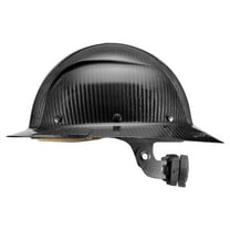 Actual Carbon Fiber Hard Hat - Full Brim Glossy Black