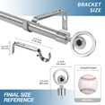 thumbnail image 3 of Urbanest Adjustable Single Curtain Rod Set Stella Finials – 3/4-Inch Diameter, With Brushed Steel Rod, 84–120 Inches, 3 of 6