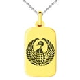 thumbnail image 1 of Stainless Steel Rokkaku Samurai Crest Engraved Small Rectangle Dog Tag Charm Pendant Necklace, 1 of 1