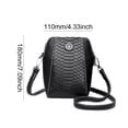 thumbnail image 3 of Bolso bandolera pequeño para mujer Bolso vertical de moda con correa ajustable (negro), 3 of 5