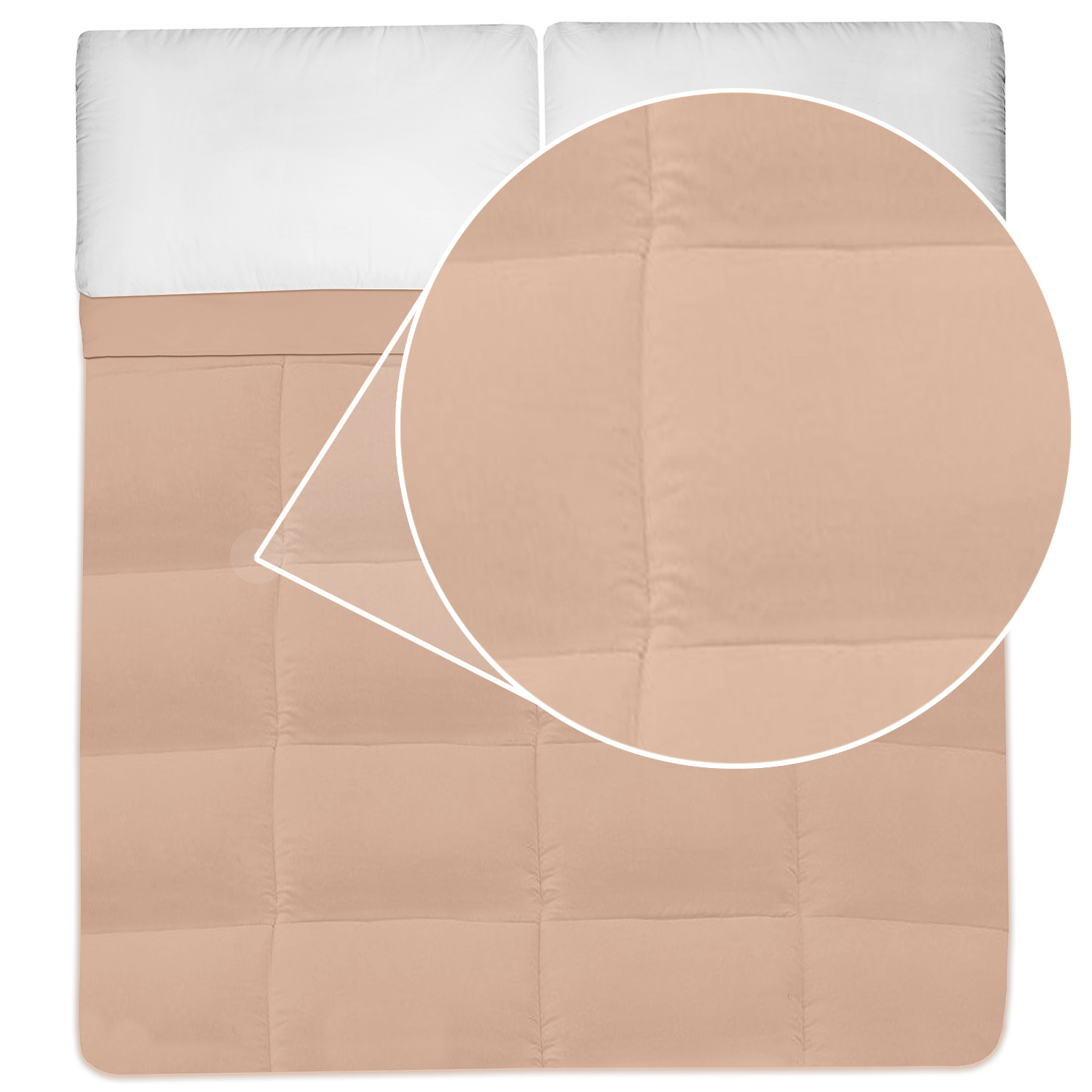 Down Alternative Polyester Box Stitch Microfiber Comforter - Twin
