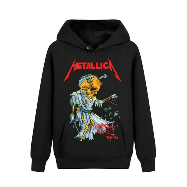 Nuevo Zombie Panda Metallica Heavy Metal Thrash Banda De Rock Negro Sudadera Con Capucha Walmart