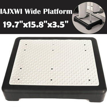 IAJXWI 19.7" Wide Platform Non-Slip Half Step, Safety One Step Stool for Indoor and Outdoor Mobility Aid for Vehicle, Bedside, Portable Step Riser for Adults Seniors
