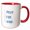 Red/White, variant on 3drose, Kiteboarding Humor Kneeling Skeleton Praying for Wind Blue, 15oz Two-tone Yellow Mug