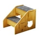 thumbnail image 4 of Escalera de escalera para perros de madera, escalera de cachorros 2 escalones sin deslizamiento de escaleras de mascotas escaleras de escalada para, 4 of 9