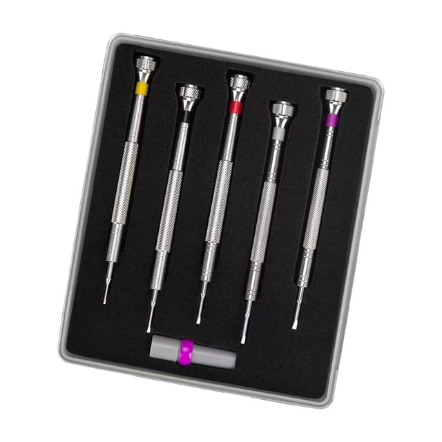 Juego de 5 mini destornilladores de precisión, herramienta de reparación profesional, kit de destornilladores para reparación de relojes electrónicos Estilo C