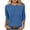 A01 Blue, variant on bnaln 3/4 Length Sleeve Womens Tops Dressy Casual Blouses for Women Crewneck Loose Fit T-Shirts Elegant Tunic Blouse Pleated Tshirts Lightweight Jumpers Trendy Pullover Basic Tees