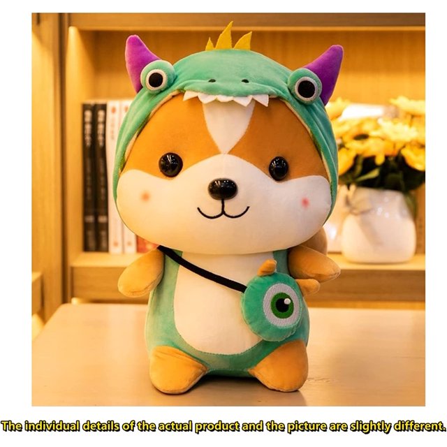 Juguete de peluche con forma de ardilla y dinosaurio con 4 estilos de ropa de 25 cm de alto HUOGUO