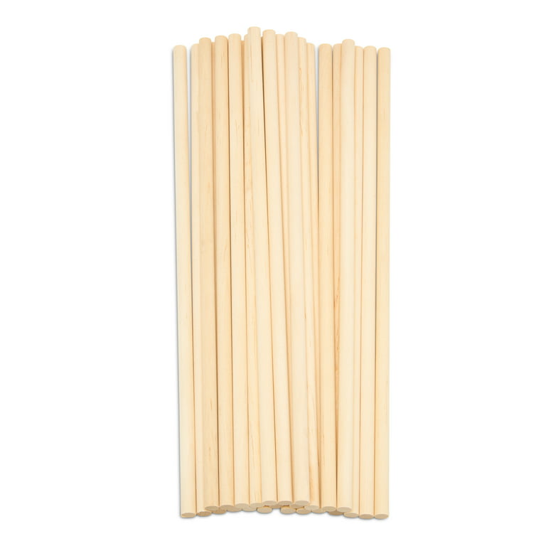 Dowel Rods Wood Sticks Wooden Dowel Rods - 1/4 x 24 inch Unfinished Hardwood Sticks - for Crafts and DIYers - 250 Pieces by Woodpeckers