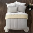thumbnail image 7 of Casa 7-Piece Solid Reversible Comforter Set With BONUS Sheets , Light Grey, Queen, 7 of 7