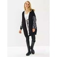 thumbnail image 6 of Women'S Long Sleeves Open Front Casual Leopard Print Knitted Sweater Cardigan Coat Outwear, 6 of 8