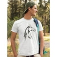 thumbnail image 2 of Ink Style Horse Head Drawing T-Shirt Men -Image by Shutterstock, Male Medium, 2 of 4