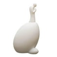 thumbnail image 1 of Estatua de Buda de cerámica blanca con arreglo floral, escultura, adorno coleccionable Orar, 1 of 8