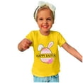 thumbnail image 4 of TIMIFIS Tee Garçons Filles T-Shirts Graphiques Joyeuses Pâques T-Shirts Unisexes Enfants Col Rond Manches Courtes T-Shirts Enfants Mignon Lapin Oreilles Œufs Imprimé T-Shirt, 11 Ans, 4 of 4
