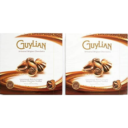 Fancy Truffles - Guylian Belgian Seashell Truffles with Hazelnut Filling Chocolate, 8.8 Oz. (Pack of 2)