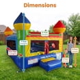 thumbnail image 3 of Pogo Crossover Junior Inflatable Bounce House Toddler Rainbow Jumper with Blower, 3 of 8
