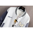 thumbnail image 6 of Hip Hop Patchwork Mens Letter Print Oversized Bomber Baseball Jackets, 6 of 6