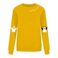 thumbnail image 4 of NMMUED Chandail d'Halloween pour Femmes Hauts de Sortie pour Femmes Chandail Citrouille d'Halloween Chandails Col Rond Femmes Chandail d'Halloween Chat Noir Chandails Graphiques pour Femmes, Jaune G, 4 of 4