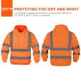 thumbnail image 2 of Sudadera con capucha wefeyuv naranja reflectante de alta visibilidad, 2 of 7