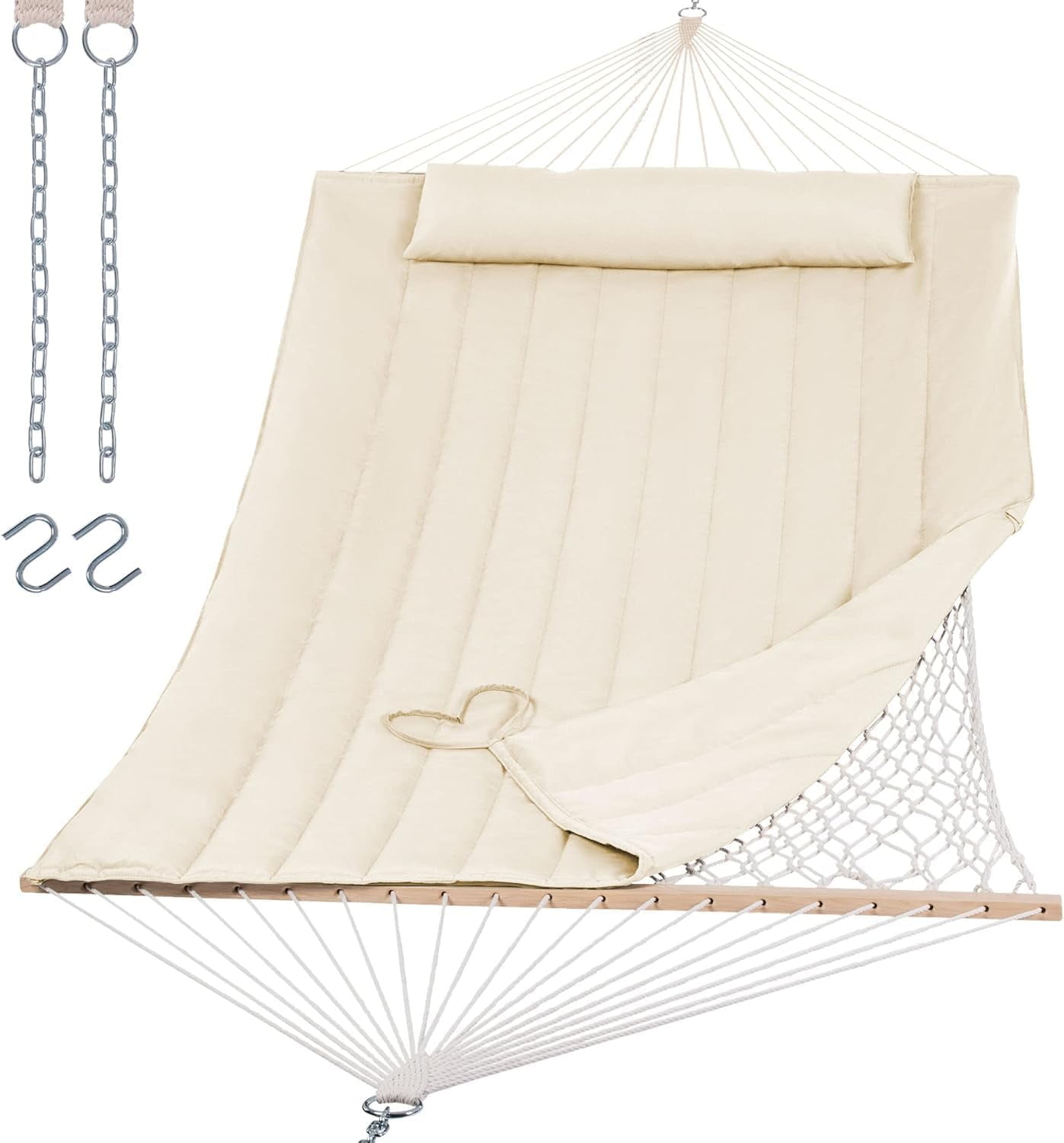 Acekid Instant-Setup 2-Person Hammock with Reinforced Steel Frame–Portable Outdoor Lounger for Garden, Camping & Beach (450lb Capacity + Quick-Fold Carry Bag)