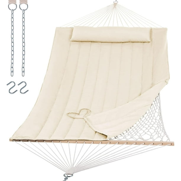 ChaoLink Hamaca para 2 personas con estructura de acero reforzado, reclinable portátil para jardín, camping y playa (capacidad de 450 lb + bolsa de transporte plegable)