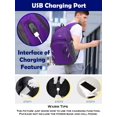thumbnail image 4 of Mochila ProeTrade para portátil universitario y viajes, color morado, 4 of 6