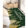thumbnail image 5 of Green Christmas Area Rug 3x5 Living Room Rug with Tassel Woven Cotton Entryway Rugs Washable Bedroom Rugs Aesthetic Nursery Carpet Xmas Tree Snowflake Farmhouse Floor Mat for Laundry Room, 5 of 5