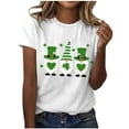 thumbnail image 1 of QIPOPIQ T-Shirts à Manches Courtes pour Femmes à Col Rond T-Shirts de la Saint-Patrick T-Shirt Shamrock T-Shirt Vert T-Shirt T-Shirts de la Saint-Patrick Tee Hauts Imprimés T-Shirts des Fêtes T-Shirts Graphiques Aubaines, 1 of 4