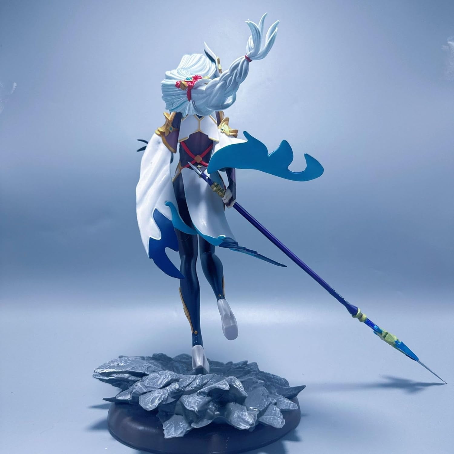 Shenhe Figure, Long Gun Fighting Shenhe Action Figures 30cm/11.8inch Anime Statue Model Desktop Decoration Handicrafts for Anime Fans Gift