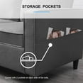 thumbnail image 6 of Puremind 2 Piece Sofa Set for Living Room, Linen Fabric Sofa and Loveseat Set, L Shape Sectional Couch Set with Storage Ottoman for Apartment/Small Space, Dark Gray, 6 of 7